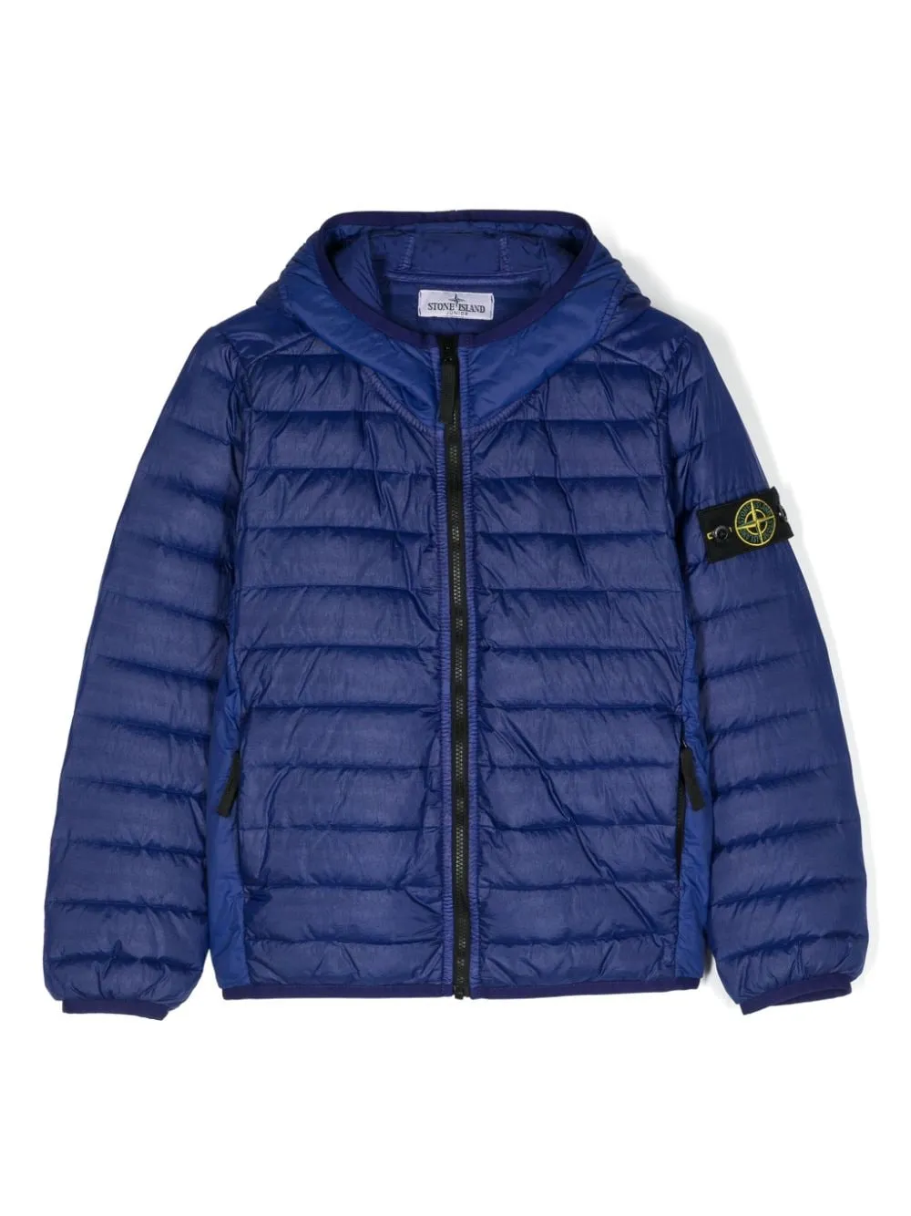 STONE ISLAND JUNIOR piumino in nylon con badge logo