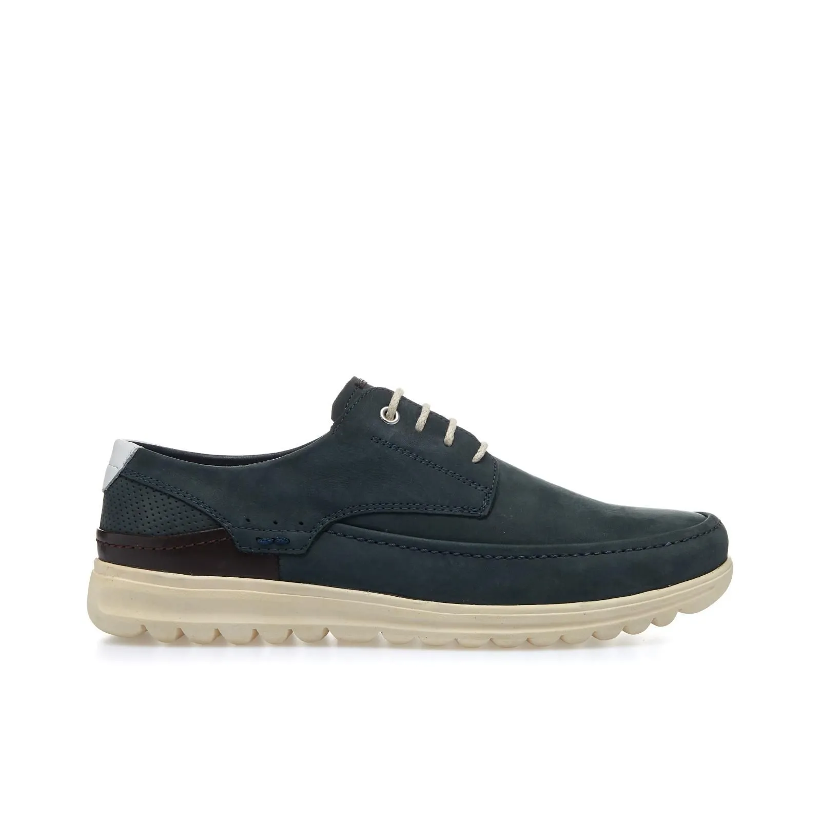Stringate blu sportive in pelle