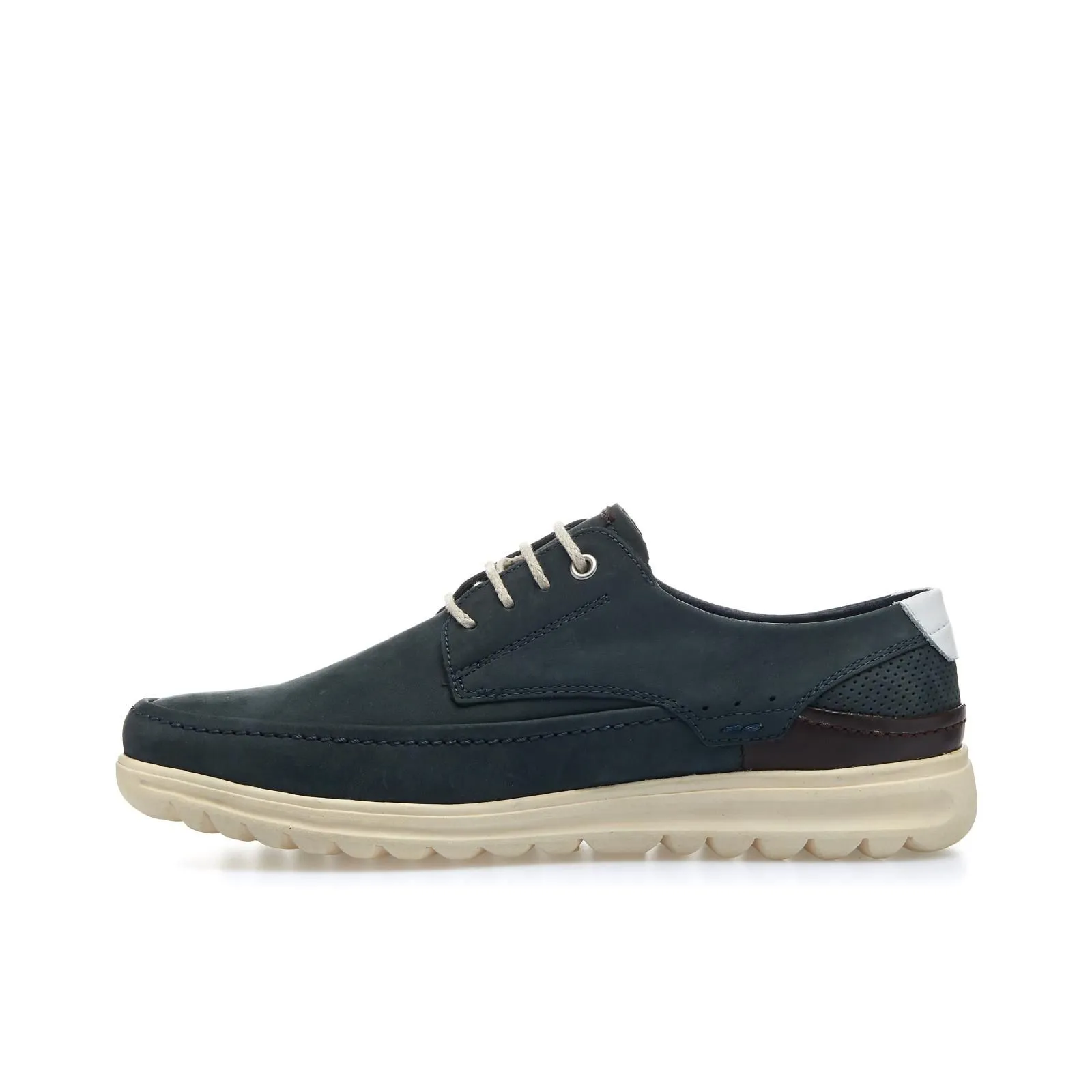 Stringate blu sportive in pelle