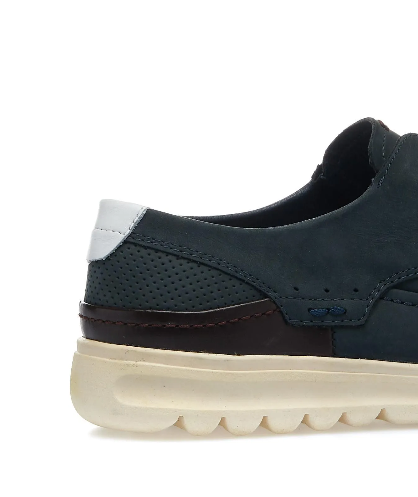 Stringate blu sportive in pelle