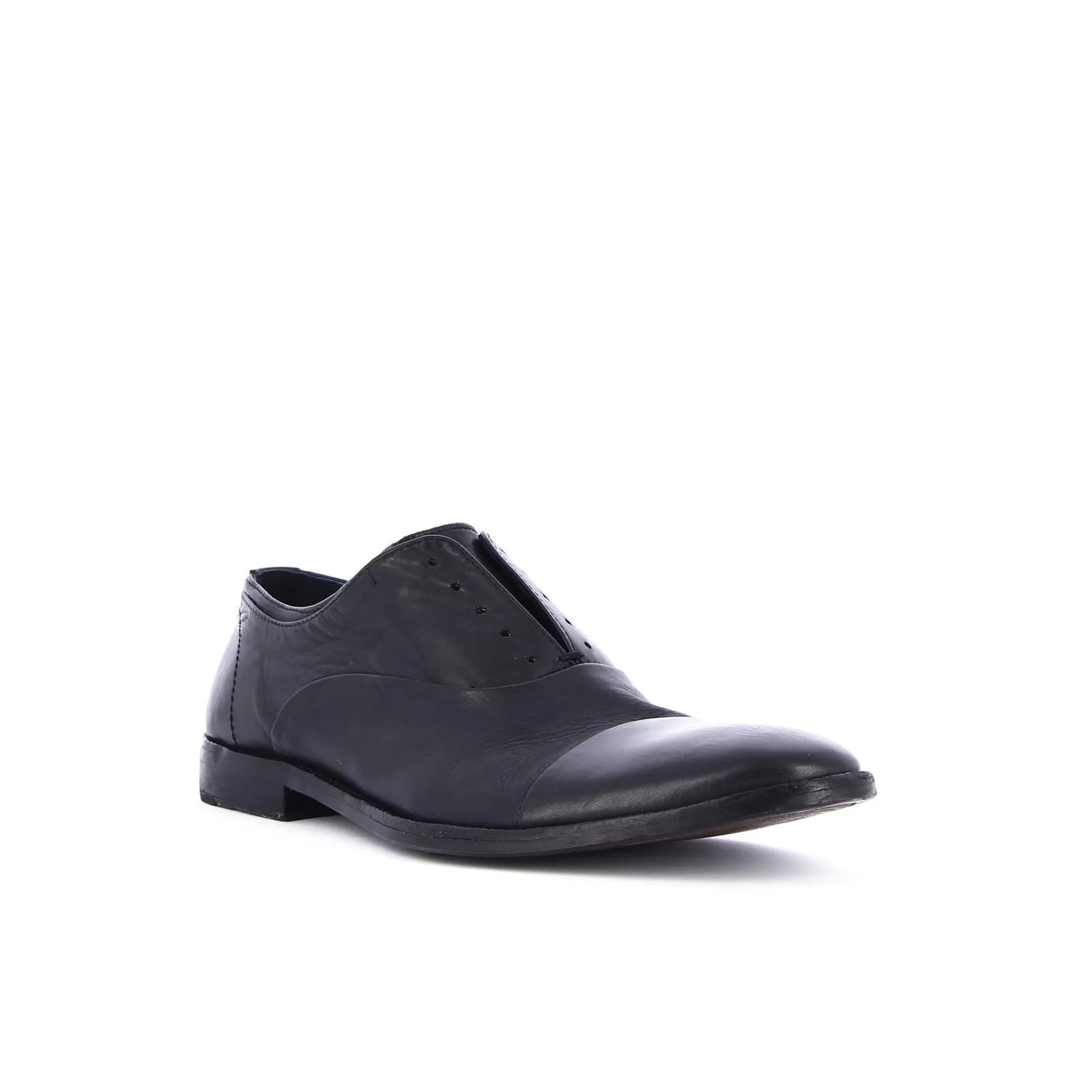 Stringate nere in pelle