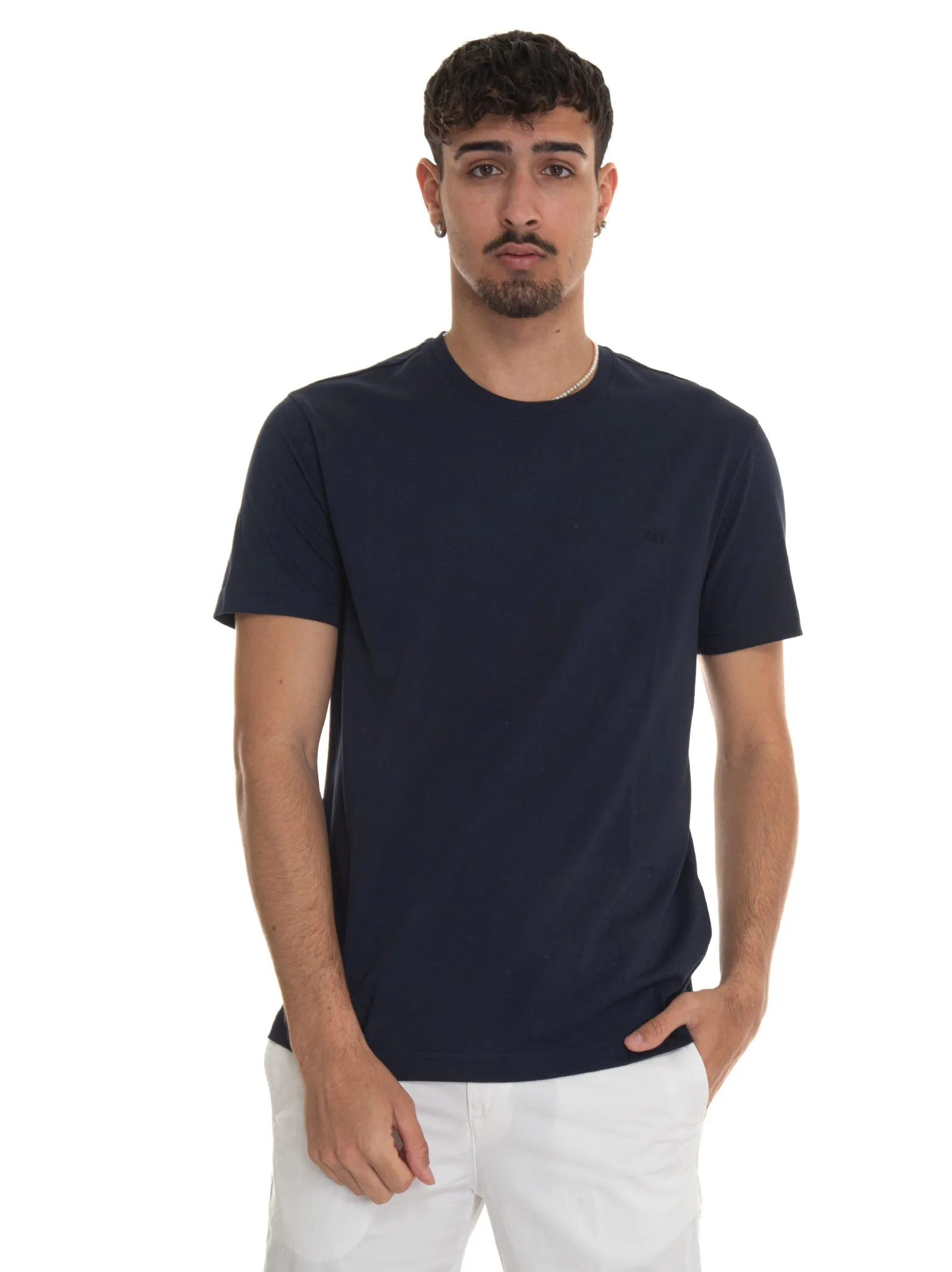 T-shirt girocollo mezza manica Blu Fay Uomo