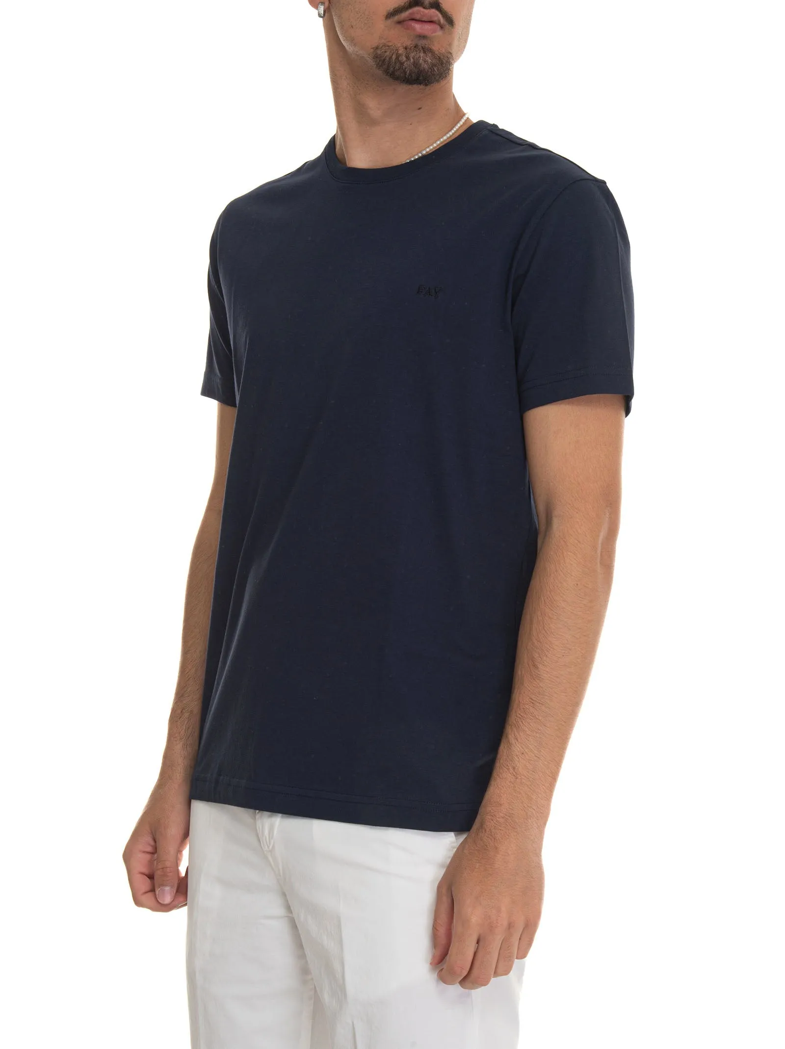 T-shirt girocollo mezza manica Blu Fay Uomo