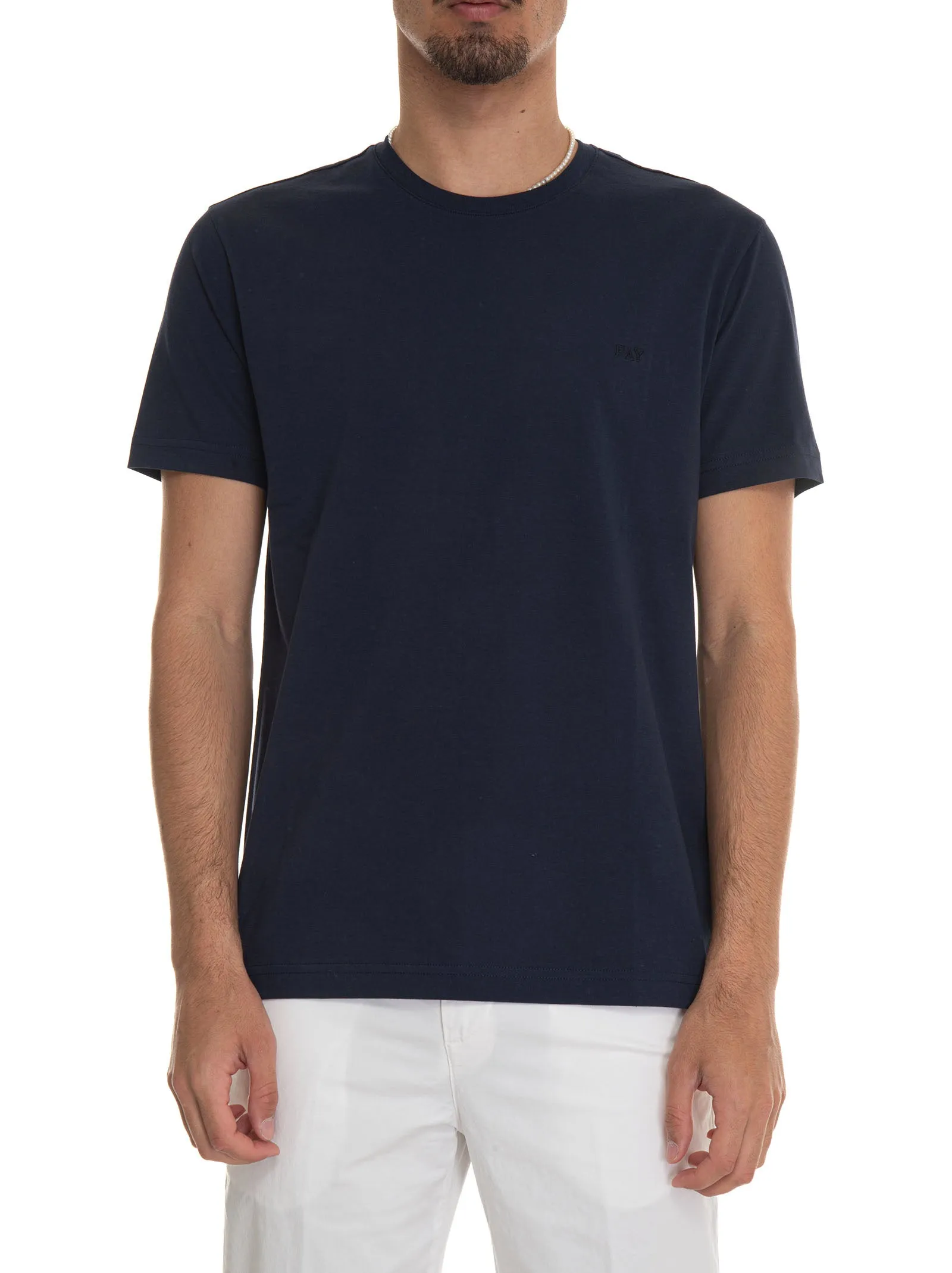 T-shirt girocollo mezza manica Blu Fay Uomo