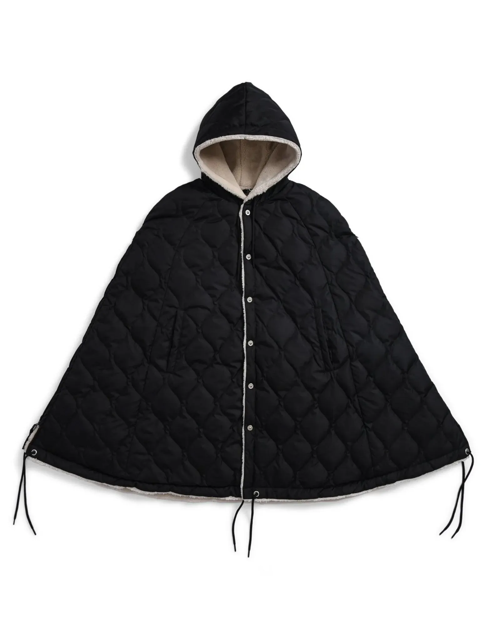 TAION Mantella Militare in Piumino Black
