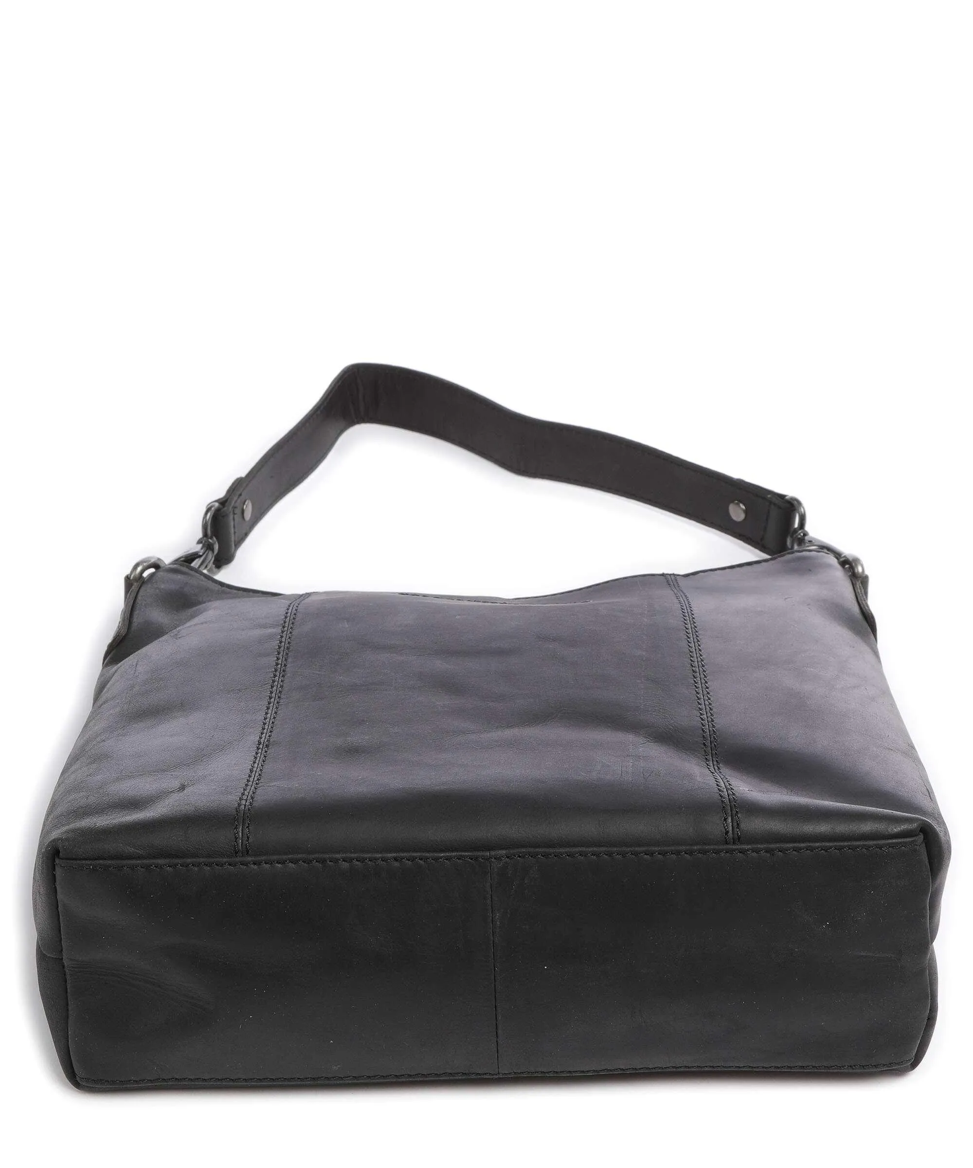  The Chesterfield Brand Cow Wax Pull Up Kos Borsa hobo pelle di vacchetta pull-up nero  