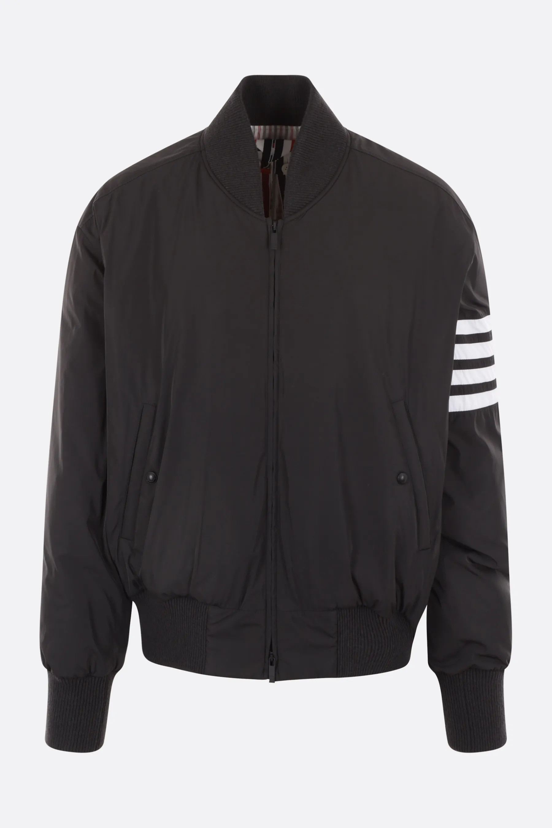 THOM BROWNE piumino bomber in nylon 4bar