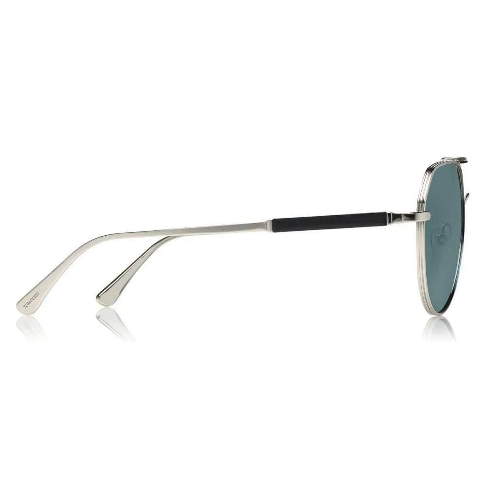 Tom Ford - Andes Sunglasses - Occhiali da Sole Stile Pilota in Metallo - Blu - FT0670 - Occhiali da Sole - Tom Ford Eyewear