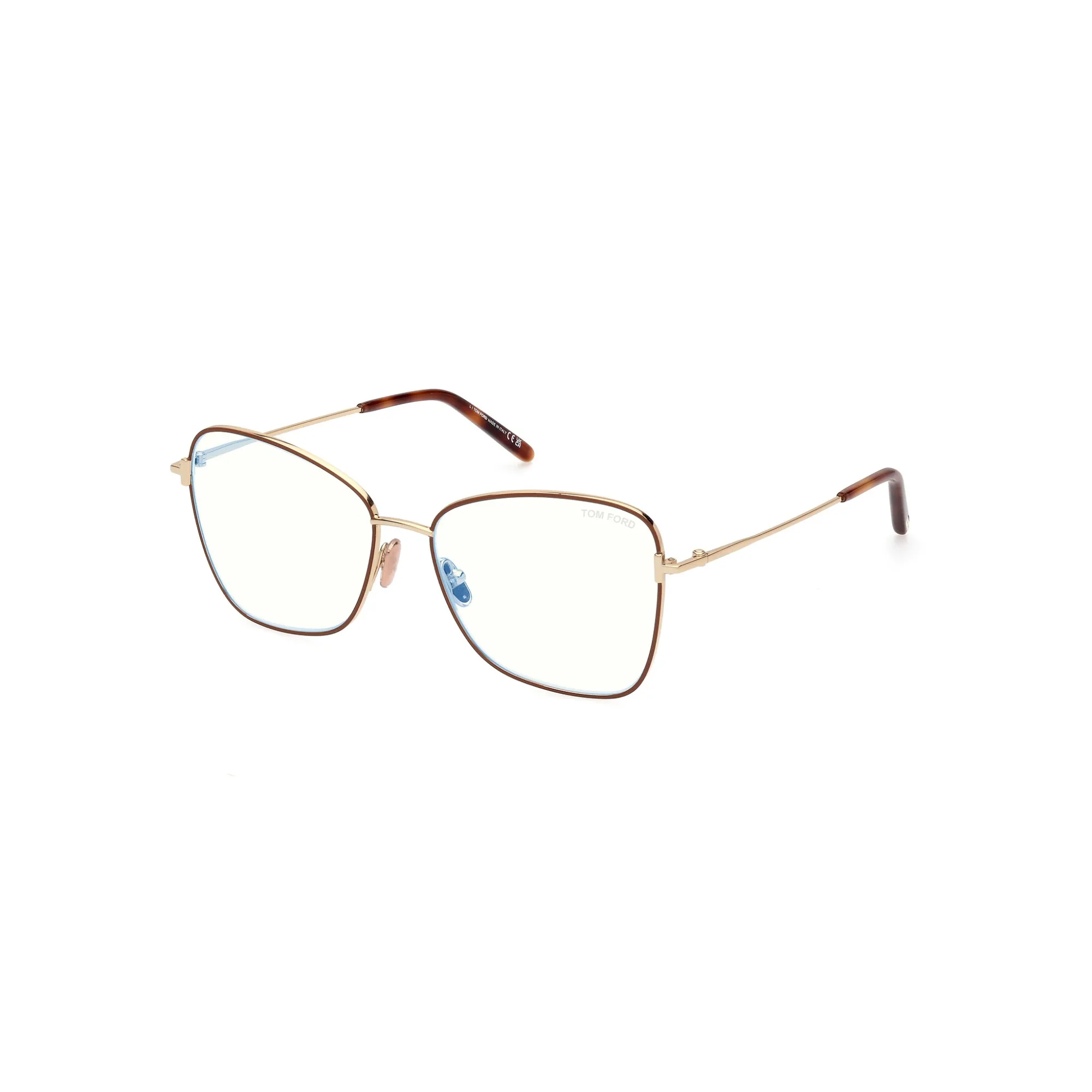   Tom Ford FT 5906-B Blue Block 046 Marrone Chiaro Opaco | Occhiale Da Vista Donna 
