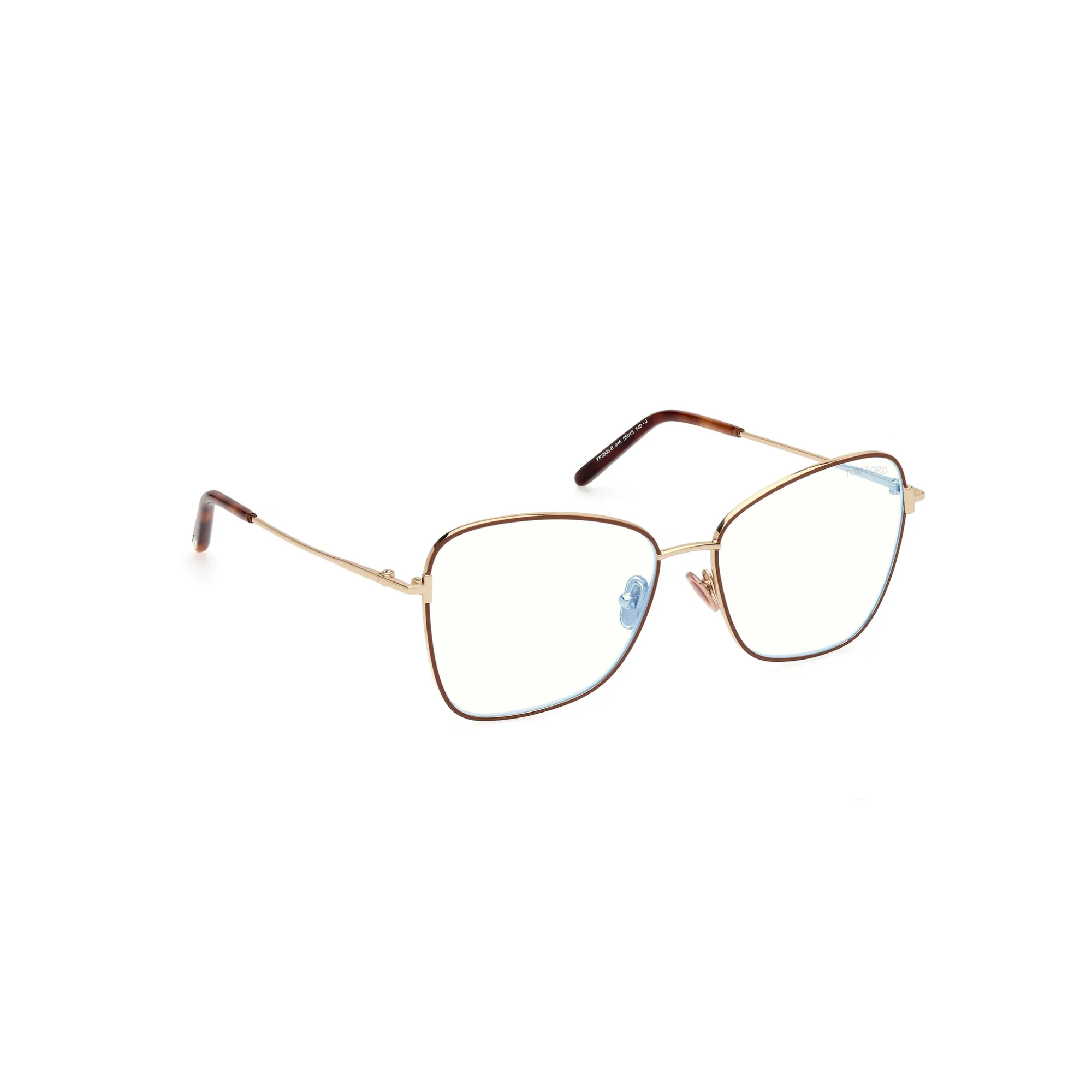  Tom Ford FT 5906-B Blue Block 046 Marrone Chiaro Opaco | Occhiale Da Vista Donna 