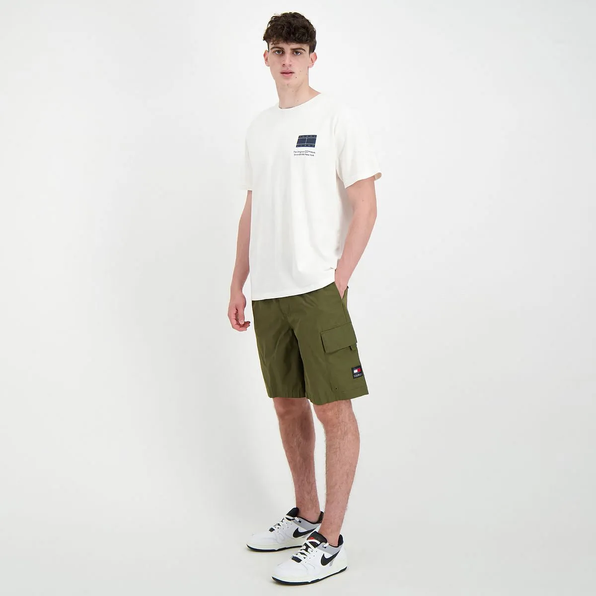      TOMMY JEANS BERMUDA CARGO IN COTONE E NYLON AIDEN  