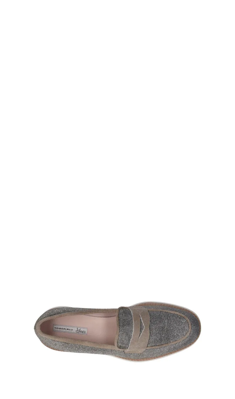 TOSCA BLU Mocassino donna beige in pelle