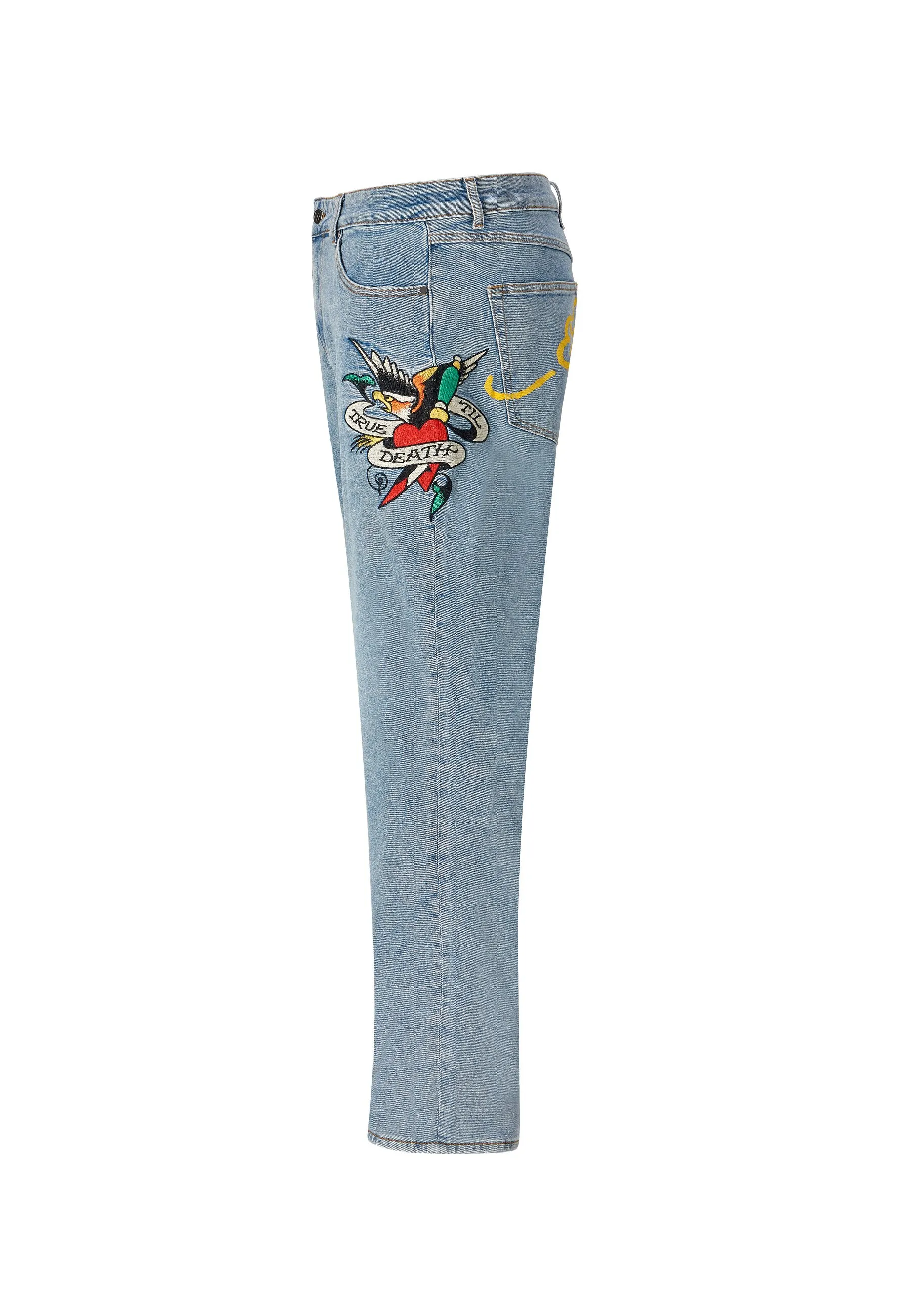 TRUE TIL DEATH TATTOO - Jeans a sigaretta