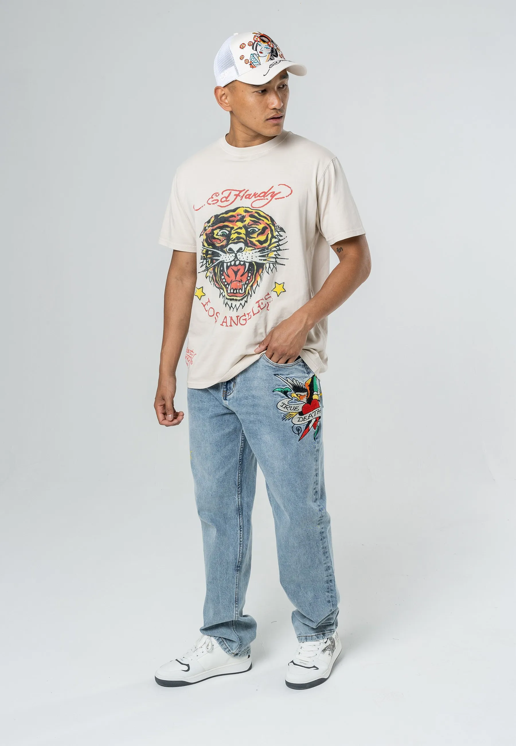 TRUE TIL DEATH TATTOO - Jeans a sigaretta