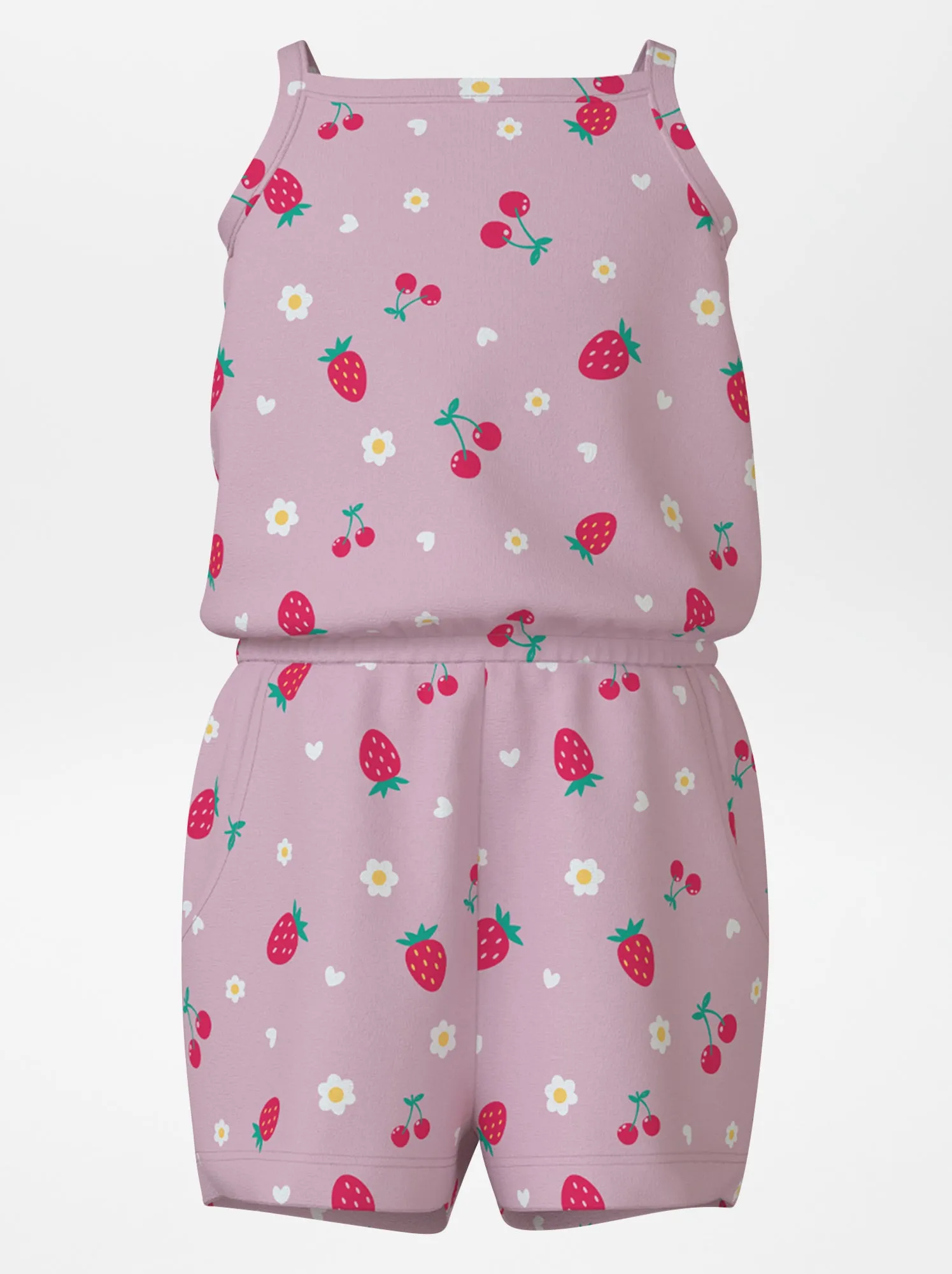 Tuta stampata con spalline - ROSA