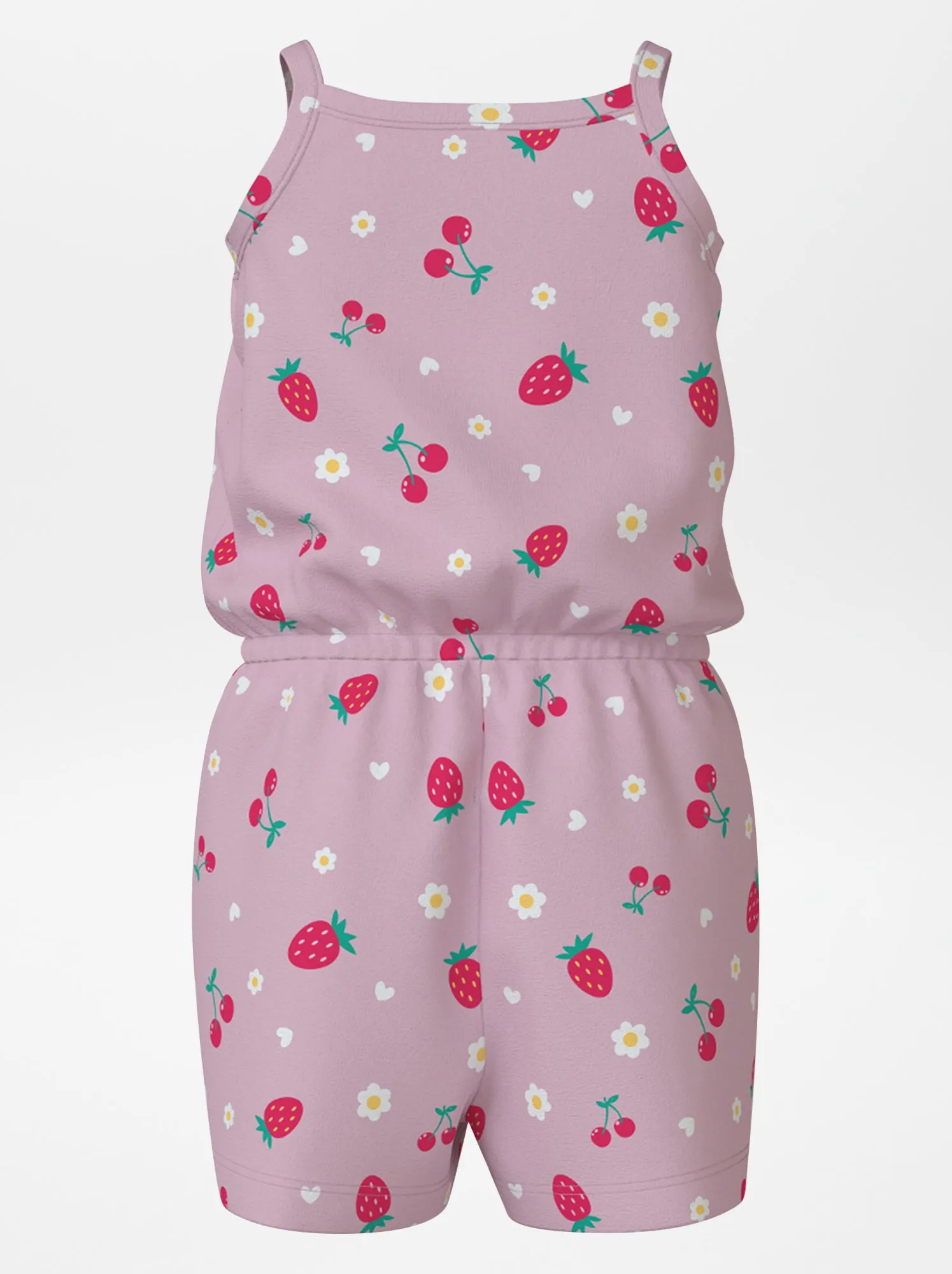 Tuta stampata con spalline - ROSA
