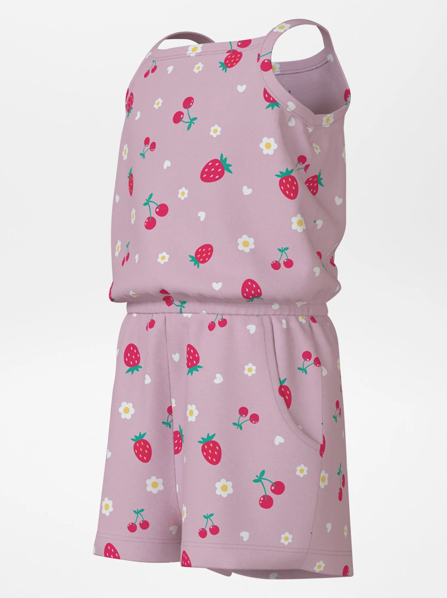 Tuta stampata con spalline - ROSA