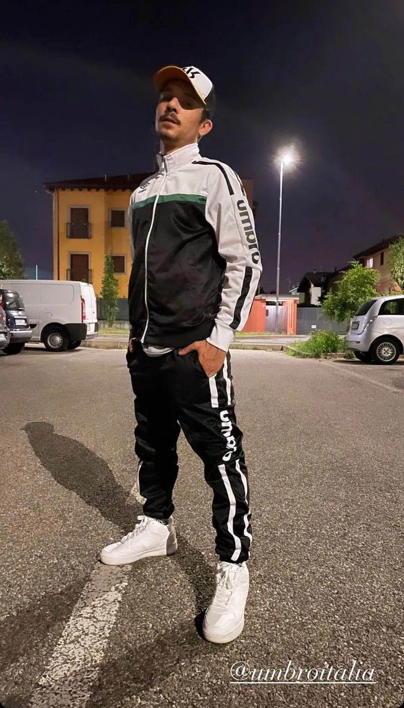 Umbro Tuta Colorblock Con Bande a Contrasto Nero Verde