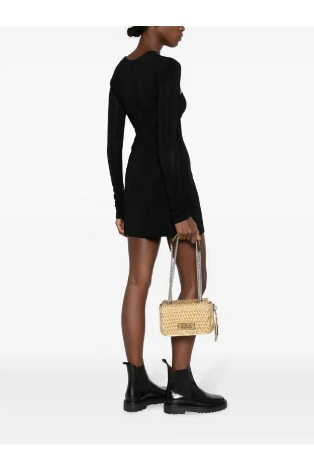 Versace Jeans Couture Borsa a spalla trapuntata con applicazione