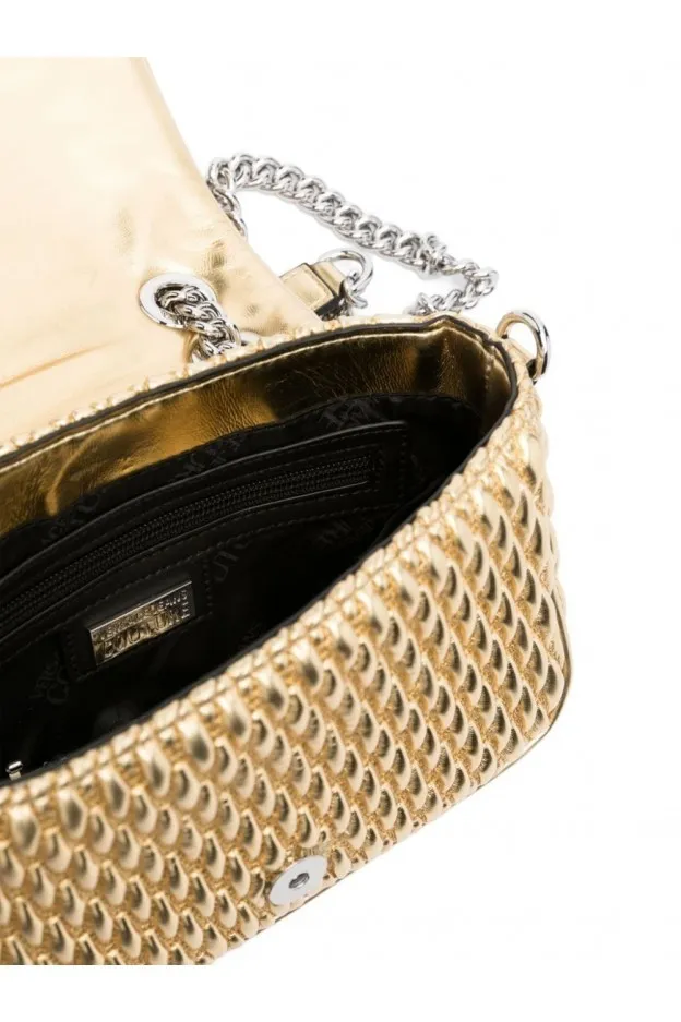 Versace Jeans Couture Borsa a spalla trapuntata con applicazione