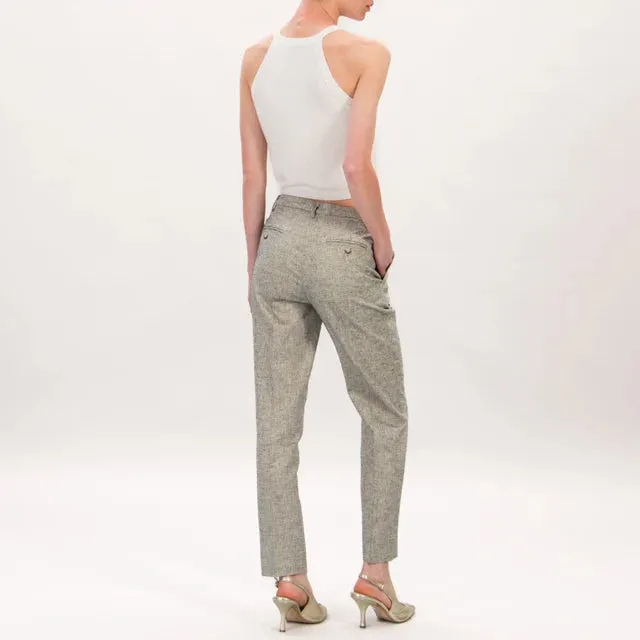 Vicolo donna pantalone TB1513 grigio melange/oro